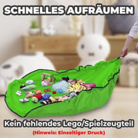 JJPRIME 150cm XL zöld játéktáska, összecsukható tárolózsák gyerekszobához, gyors rendrakás 3