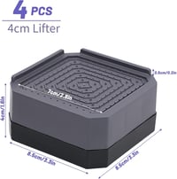 JJQHYC 4 db bútor emelő, 4 cm-es magasítók mosógéphez, asztalhoz, kanapéhoz és székhez 6