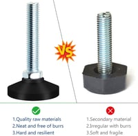 JJQHYC M10 x 50 mm Állítható Bútorláb Csavar - Fekete Szintező Láb Bútorokhoz, Asztalokhoz, Szekrényekhez 2