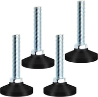 JJQHYC M10 x 50 mm Állítható Bútorláb Csavar - Fekete Szintező Láb Bútorokhoz, Asztalokhoz, Szekrényekhez 1