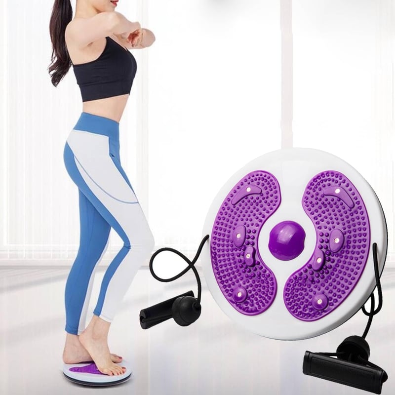 JJQHYC Waist Twist Disc lila derékcsavaró egyensúlyozó tábla lábmasszírozóval