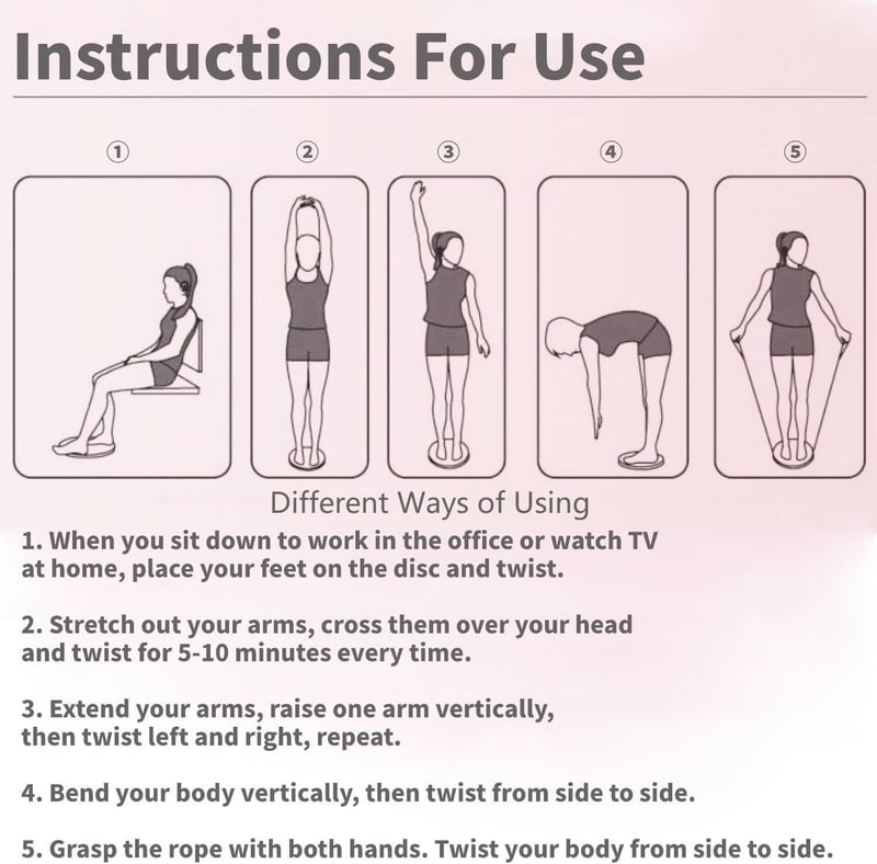 JJQHYC Waist Twist Disc lila derékcsavaró egyensúlyozó tábla lábmasszírozóval