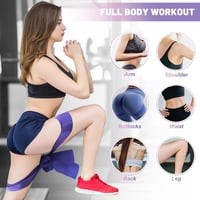 Súprava fitness odporových gúm jjshund - 5 ks, 5 stupňov náročnosti 5