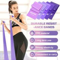 Súprava fitness odporových gúm jjshund - 5 ks, 5 stupňov náročnosti 3