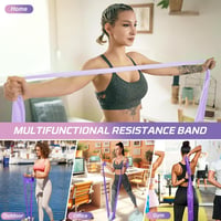 Súprava fitness odporových gúm jjshund - 5 ks, 5 stupňov náročnosti 6