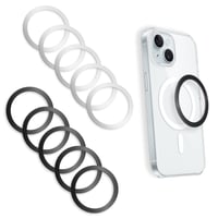 JJUNW 10 ks samolepiacich kovových magnetických krúžkov, kompatibilných s magnetickými držiakmi na telefón a magnetickými nabíjačkami, kovová platnička na držiak do auta 1