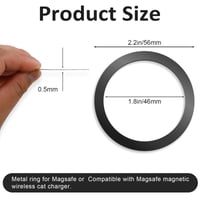 JJUNW 10 ks samolepiacich kovových magnetických krúžkov, kompatibilných s magnetickými držiakmi na telefón a magnetickými nabíjačkami, kovová platnička na držiak do auta 4