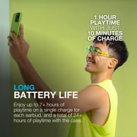 Bluetooth slúchadlá do uší JLab Go Pop ANC – Priehľadná neónovo zelená, bezdrôtové slúchadlá s aktívnym potlačením hluku 3