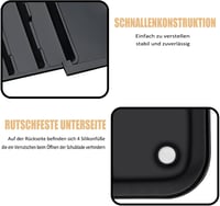 Organizator de tacâmuri extensibil JLLYGOUS pentru sertar, organizator pentru sertarul de bucătărie, negru 7