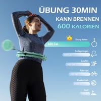 JLoibao Okos Hula Karika Felnőtteknek, 24 Szintű Fitness Karika 77-132 cm, Súlyozott Labdával 4