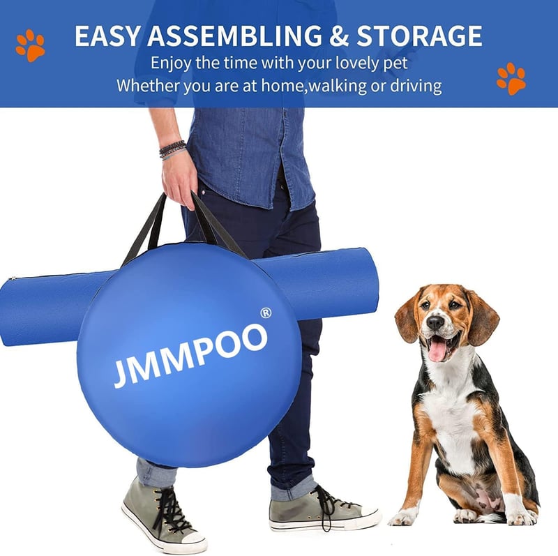 JMMPOO 65 Részes Agility Készlet Kutyáknak - Akadálypálya Tréning Felszerelés Alagúttal