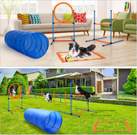 JMMPOO 65 Részes Agility Készlet Kutyáknak - Akadálypálya Tréning Felszerelés Alagúttal 3