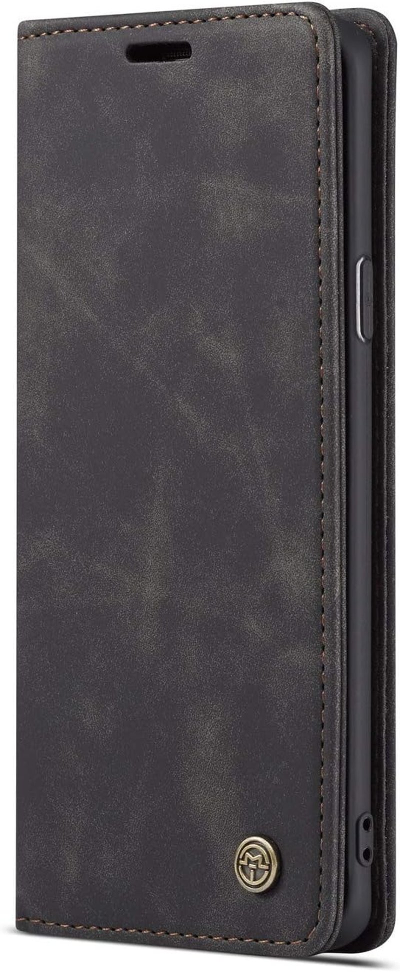 JMstore Samsung Galaxy S8 Plus Bőr Flip Tok Kártyatartóval - Fekete Mágneses Telefontok Állvány Funkcióval