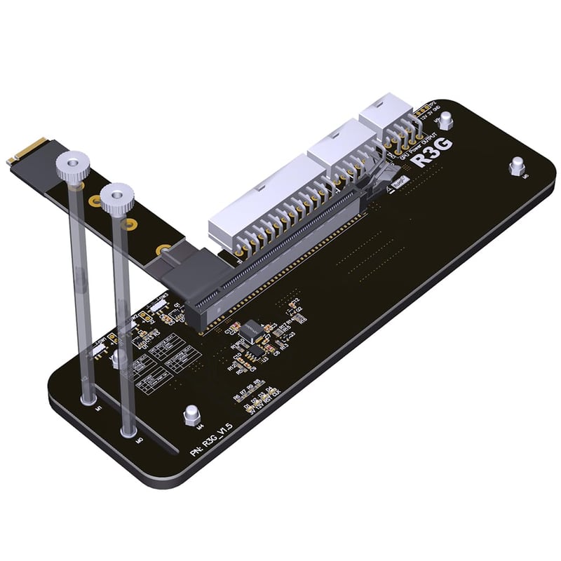 JMT M.2 NVMe nosač za eksternu grafičku karticu s PCIe 4.0 x4 riser kabelom - 50 cm