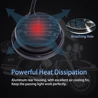 JMTBNO 2db 30W LED Ködlámpa Motorkerékpárhoz Harley Touring Kompatibilis 4