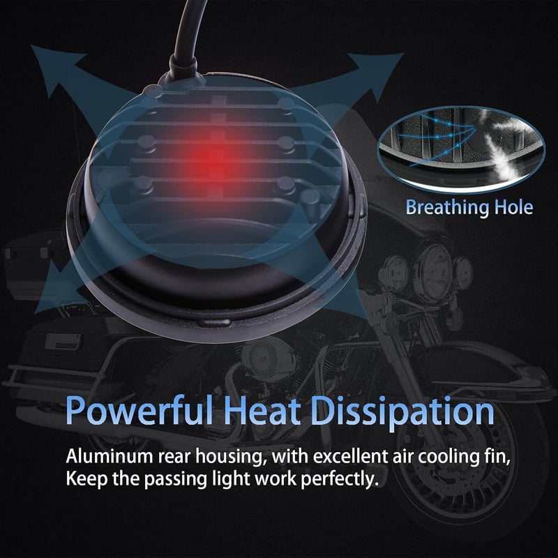 JMTBNO 2db 30W LED Ködlámpa Motorkerékpárhoz Harley Touring Kompatibilis