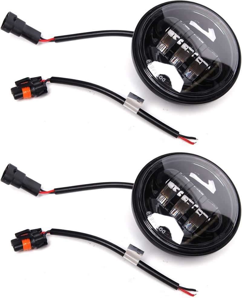 JMTBNO 2db 30W LED Ködlámpa Motorkerékpárhoz Harley Touring Kompatibilis