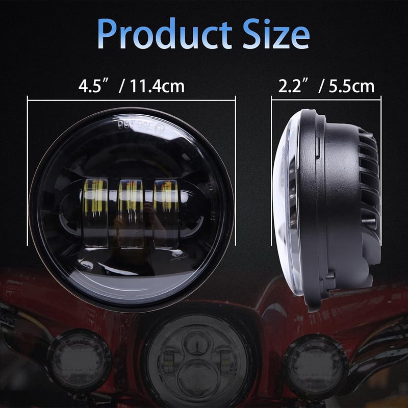 JMTBNO 2db 30W LED Ködlámpa Motorkerékpárhoz Harley Touring Kompatibilis