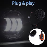 JMTBNO 2db 30W LED Ködlámpa Motorkerékpárhoz Harley Touring Kompatibilis 6