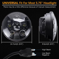 JMTBNO 5.75" LED Motoros Fényszóró E-Jóváhagyott Cafe Racer Scrambler Harley Sportster 6