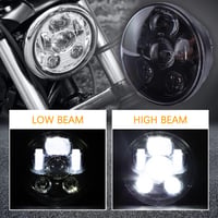 JMTBNO 5.75" LED Motoros Fényszóró E-Jóváhagyott Cafe Racer Scrambler Harley Sportster 3