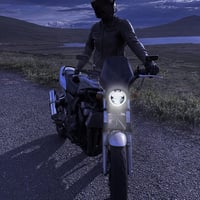 JMTBNO 6.5" LED Motorkerékpár Fényszóró 12V Univerzális Fehér Halo Fénnyel - White 2