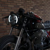 JMTBNO 7 Inch LED Motoros Fényszóró Harley Touring Road King Elektra Street Glide DRL Fehér Sárga 7