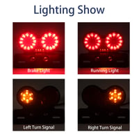 Stop spate LED JMTBNO cu semnalizare și suport număr de înmatriculare pentru motocicletă, 12V, omologat E 5