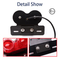 Stop spate LED JMTBNO cu semnalizare și suport număr de înmatriculare pentru motocicletă, 12V, omologat E 2
