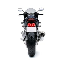 Stop spate LED JMTBNO cu semnalizare și suport număr de înmatriculare pentru motocicletă, 12V, omologat E 7