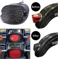 JMTBNO Motorkerékpár LED Hátsó Lámpa Irányjelzővel Féklámpa Füstszínű Lencse Harley Sportster Dyna Road King 2