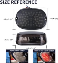 JMTBNO Motorkerékpár LED Hátsó Lámpa Irányjelzővel Féklámpa Füstszínű Lencse Harley Sportster Dyna Road King 7