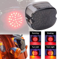 JMTBNO Motorkerékpár LED Hátsó Lámpa Irányjelzővel Féklámpa Füstszínű Lencse Harley Sportster Dyna Road King 1
