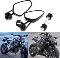 JMTBNO Motorkerékpár Visszapillantó Tükör 22mm Fekete Univerzális 1