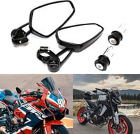 JMTBNO Motorkerékpár Visszapillantó Tükör 22mm Fekete Univerzális 6