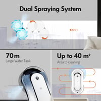 jnerkert Ablaktisztító Robot Dupla Víztartállyal, Intelligens Permetező Rendszer, Távirányítós Ablakporszívó Beltéri Kültéri Használatra Feh 4