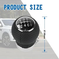 JNNJ bőr váltógomb univerzális kézi sebességváltóhoz 3 adapterrel 6