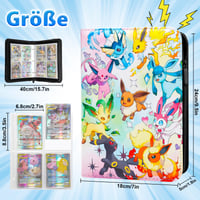 Jntmakun zberateľský album na Pokémon karty, kapacita 400 kariet, 50 strán, vodoodolný PU materiál, prenosný zakladač na karty pre deti 3