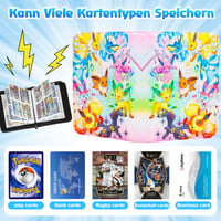Jntmakun zberateľský album na Pokémon karty, kapacita 400 kariet, 50 strán, vodoodolný PU materiál, prenosný zakladač na karty pre deti 5