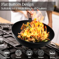 Jobin 33 cm Premium Wok Serpenyő Üvegfedővel - Szénacél, Indukciós 3