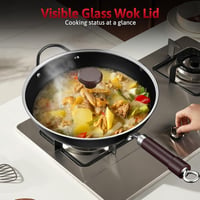Jobin Wok Serpenyő Fedővel 32cm Indukciós Gázhoz Elektromos 7