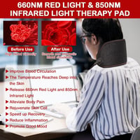 JOBYNA Infravörös Terápiás Lámpa 660nm & 850nm LED Fénnyel Nyak Kar Csukló Boka Fájdalom Kezelésére Állítható Hőmérséklet 2