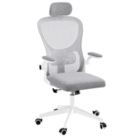 Jocoevol Ergonomikus Irodai Szék Fejtámasszal, Karfával és Ágyéktámasszal, Háló Főnöki Szék, 150 kg Teherbírás, Otthoni Irodához és Diákoknak, Szürke 1