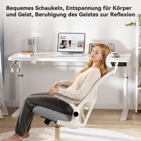Jocoevol Ergonomikus Irodai Szék Fejtámasszal, Karfával és Ágyéktámasszal, Háló Főnöki Szék, 150 kg Teherbírás, Otthoni Irodához és Diákoknak, Szürke 3