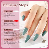 Set de ojă semipermanentă JODSONE cu bază și top coat, 16,5 ml - 30+6 bucăți 9