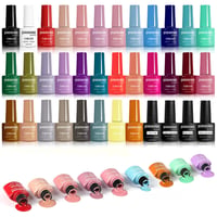 Set de ojă semipermanentă JODSONE cu bază și top coat, 16,5 ml - 30+6 bucăți 1