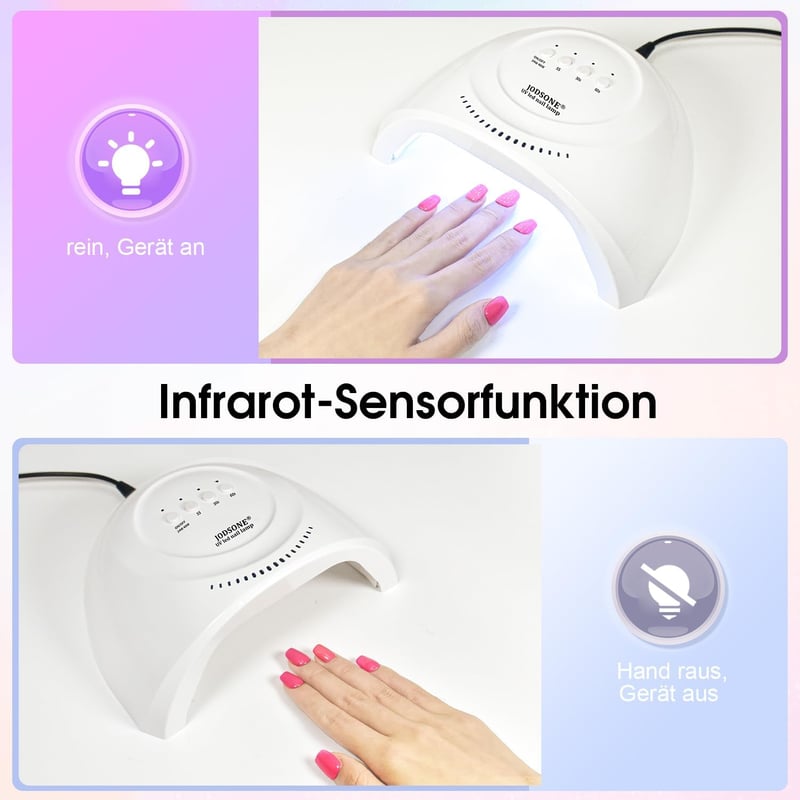 JODSONE UV LED körömlámpa 30 LED-del gél lakk szárításhoz automata szenzorokkal