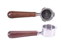 JOEFREX portafilter bez dna 51 mm za Delonghi Dedica EC680 EC685 EC885 - Držač filtera od orahovine i nehrđajućeg čelika - Dodatak za kavu 3