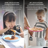 joeji's Kitchen 26,5 cm-es mosolygós palacsintasütő 7 üreggel, indukciós, nem tapadó alumínium, rózsaszín 4