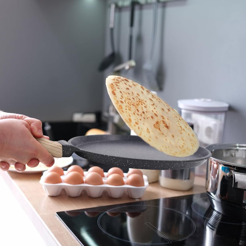 Joeji's Kitchen 26 cm-es palacsintasütő indukciós serpenyő alumínium